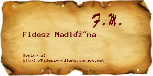 Fidesz Madléna névjegykártya
